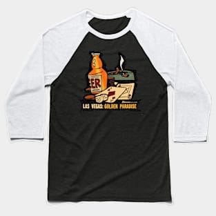 Vintage Vegas Travel Baseball T-Shirt